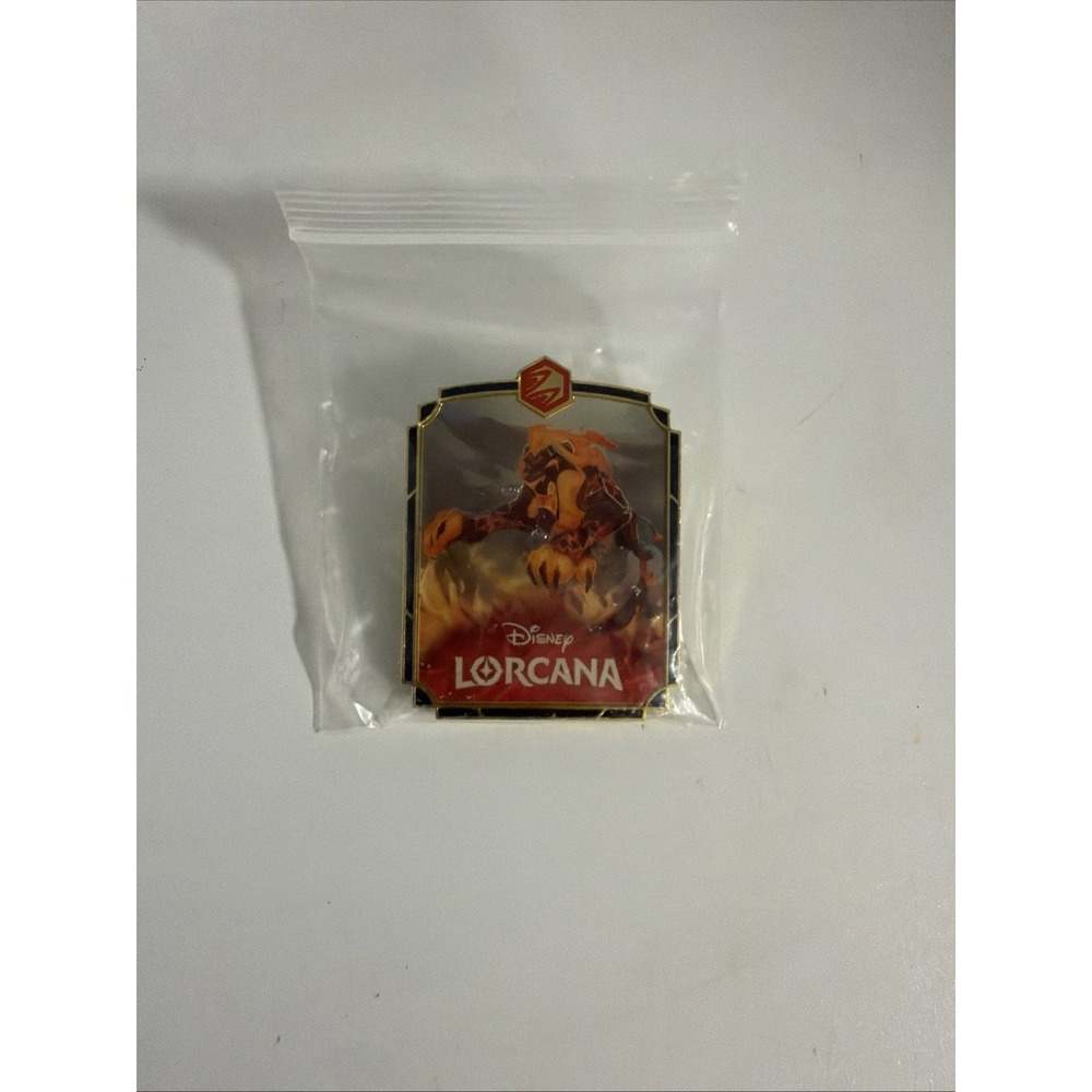 Disney Lorcana SCAR Fiery Usurper First Chapter League Promo Pin New